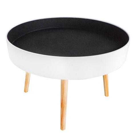 Stolik kawowy okrągły ze schowkiem 60 cm ModernHome ModernHome Stolik kawowy okrągły ze schowkiem 60 cm ModernHome ModernHome