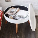 Stolik kawowy okrągły ze schowkiem 60 cm ModernHome ModernHome