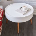 Stolik kawowy okrągły ze schowkiem 60 cm ModernHome ModernHome