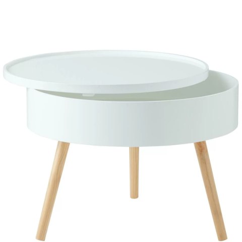 Stolik kawowy okrągły ze schowkiem 60 cm ModernHome ModernHome Stolik kawowy okrągły ze schowkiem 60 cm ModernHome ModernHome