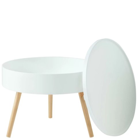 Stolik kawowy okrągły ze schowkiem 60 cm ModernHome ModernHome Stolik kawowy okrągły ze schowkiem 60 cm ModernHome ModernHome