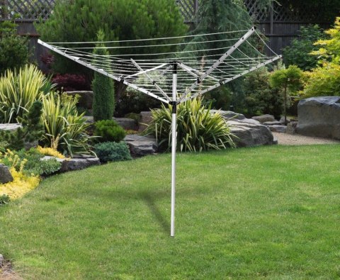 Suszarka ogrodowa na pranie 60 m powierzchni suszenia świder do montażu + pokrowiec gratis ModernHome ModernHome Suszarka ogrodowa na pranie 60 m powierzchni suszenia świder do montażu + pokrowiec gratis ModernHome ModernHome