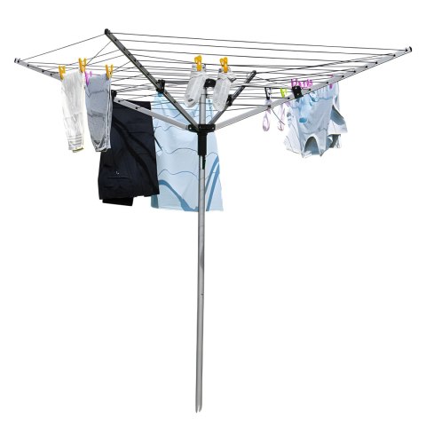 Suszarka ogrodowa na pranie 60 m powierzchni suszenia świder do montażu + pokrowiec gratis ModernHome ModernHome Suszarka ogrodowa na pranie 60 m powierzchni suszenia świder do montażu + pokrowiec gratis ModernHome ModernHome