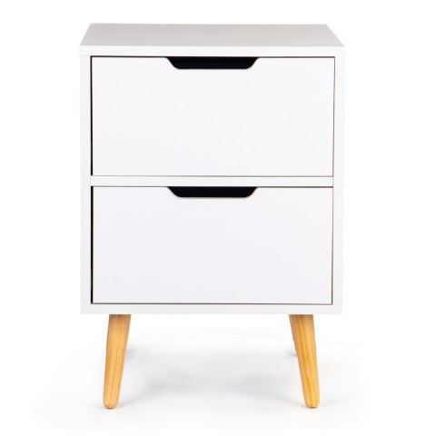Szafka stoliczek nocny 2 szuflady sosnowe nogi ModernHome Szafka stoliczek nocny 2 szuflady sosnowe nogi ModernHome