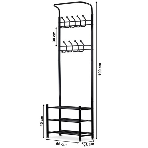 Wieszak na ubrania + szafka regał półka na buty ModernHome ModernHome Wieszak na ubrania + szafka regał półka na buty ModernHome ModernHome