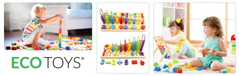 Zabawka edukacyjna liczydło klocki cyfry ECOTOYS ECOTOYS Zabawka edukacyjna liczydło klocki cyfry ECOTOYS ECOTOYS