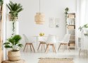 Zestaw 4 krzeseł krzesło do salonu jadalni z poduszką Białe ModernHome ModernHome