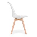 Zestaw 4 krzeseł krzesło do salonu jadalni z poduszką Białe ModernHome ModernHome