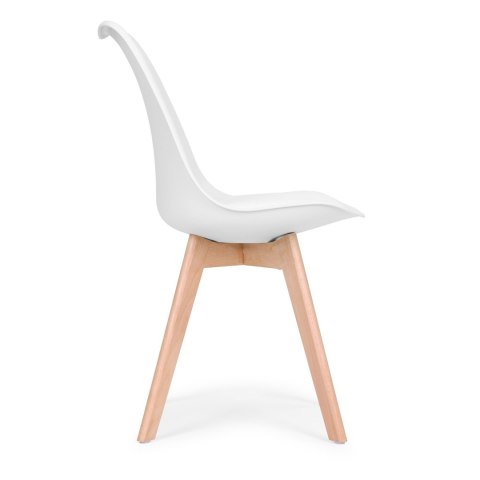 Zestaw 4 krzeseł krzesło do salonu jadalni z poduszką Białe ModernHome ModernHome Zestaw 4 krzeseł krzesło do salonu jadalni z poduszką Białe ModernHome ModernHome