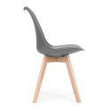 Zestaw 4 krzeseł krzesło do salonu jadalni z poduszką Szare ModernHome ModernHome