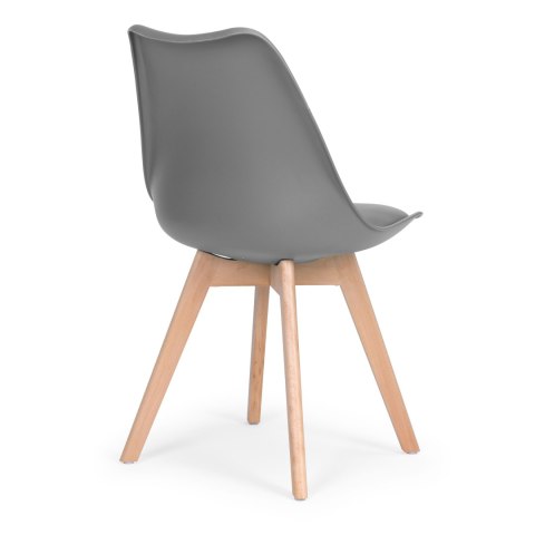 Zestaw 4 krzeseł krzesło do salonu jadalni z poduszką Szare ModernHome ModernHome Zestaw 4 krzeseł krzesło do salonu jadalni z poduszką Szare ModernHome ModernHome