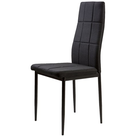 Zestaw krzesła krzesło tapicerowane do jadalni i salonu 4szt czarne ModernHome Zestaw krzesła krzesło tapicerowane do jadalni i salonu 4szt czarne ModernHome