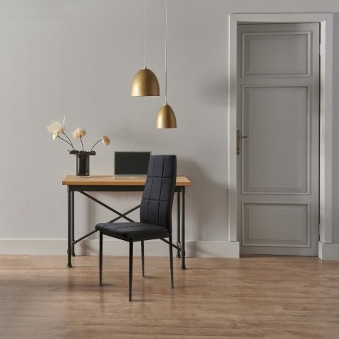 Zestaw krzesła krzesło tapicerowane do jadalni i salonu 4szt czarne ModernHome Zestaw krzesła krzesło tapicerowane do jadalni i salonu 4szt czarne ModernHome