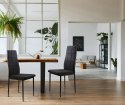 Zestaw krzesła krzesło tapicerowane do jadalni i salonu 4szt czarne ModernHome
