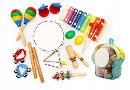 Zestaw muzyczny 10 instrumentów dla dzieci + plecak ECOTOYS ECOTOYS