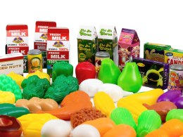 Zestaw produktów spożywczych warzywa owoce do kuchni 120 sztuk MULTISTORE