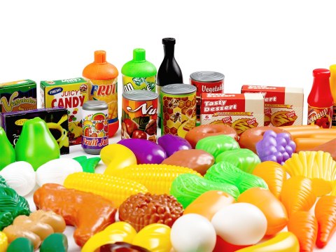 Zestaw produktów spożywczych warzywa owoce do kuchni 120 sztuk MULTISTORE Zestaw produktów spożywczych warzywa owoce do kuchni 120 sztuk MULTISTORE