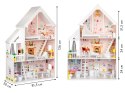 Domek dla lalek drewniany 3 piętra XXL Rezydencja Pudrowa ECOTOYS ECOTOYS