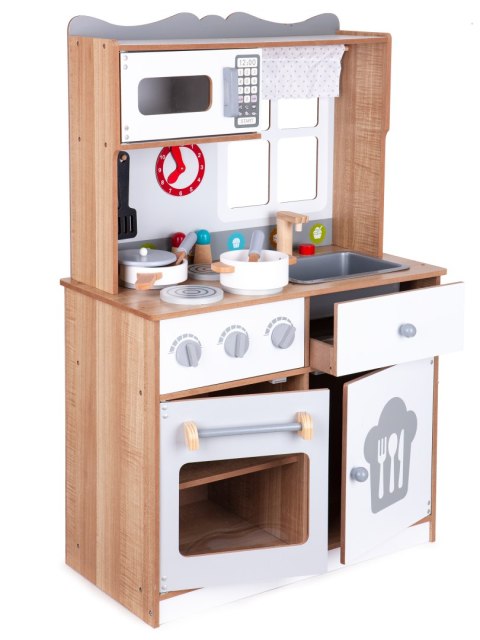 Drewniana kuchnia dla dzieci dodatkowe akcesoria ECOTOYS ECOTOYS