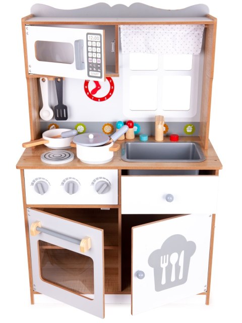 Drewniana kuchnia dla dzieci dodatkowe akcesoria ECOTOYS ECOTOYS