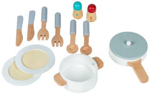 Drewniana kuchnia dla dzieci dodatkowe akcesoria ECOTOYS ECOTOYS
