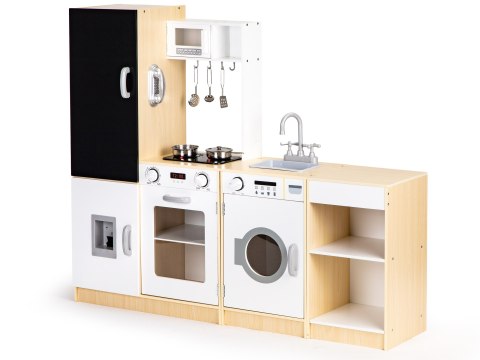 Drewniana kuchnia dla dzieci osobne segmenty XXL tablica + LED ECOTOYS ECOTOYS