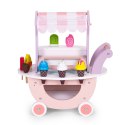 Drewniany wózek lodziarnia dla dzieci sklep 12 elementów ECOTOYS ECOTOYS