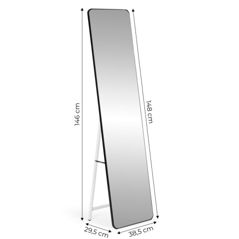 Duże stojące lustro prostokątne wąska rama 148 cm ModernHome ModernHome