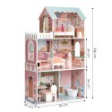 Duży domek dla lalek z kompletem mebelków ECOTOYS ECOTOYS