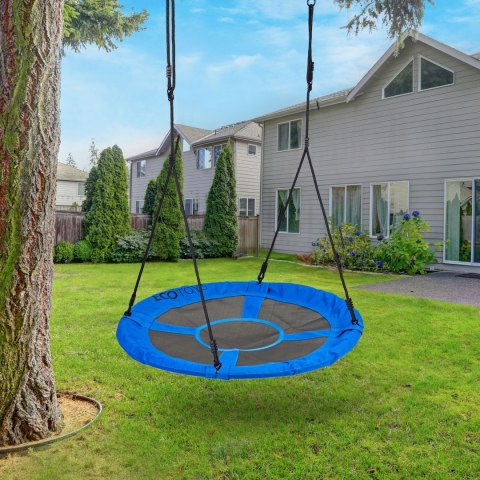 Huśtawka ogrodowa bocianie gniazdo 100 cm niebieska ECOTOYS ECOTOYS
