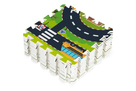 Mata piankowa dla dzieci puzzle miasto ulice drogi IPLAY IPLAY
