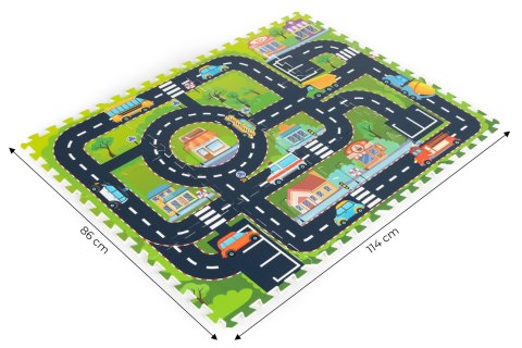 Mata piankowa dla dzieci puzzle miasto ulice drogi IPLAY IPLAY