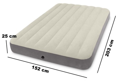 Materac welurowy do spania dwuosobowy dmuchany 203x152 cm INTEX 64103 INTEX