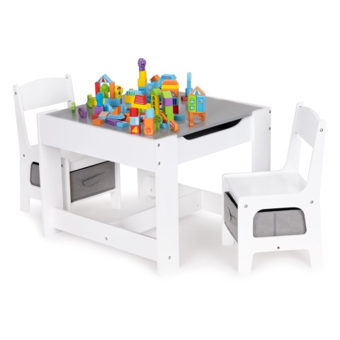 Meble dla dzieci zestaw drewniany stół + 2 krzesła ECOTOYS ECOTOYS