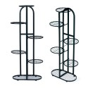 Nowoczesny metalowy kwietnik stojak na kwiaty 6 poziomów czarny ModernHome ModernHome