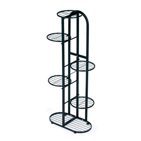 Nowoczesny metalowy kwietnik stojak na kwiaty 6 poziomów czarny ModernHome ModernHome