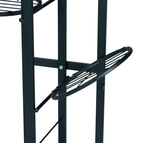 Nowoczesny metalowy kwietnik stojak na kwiaty 6 poziomów czarny ModernHome ModernHome