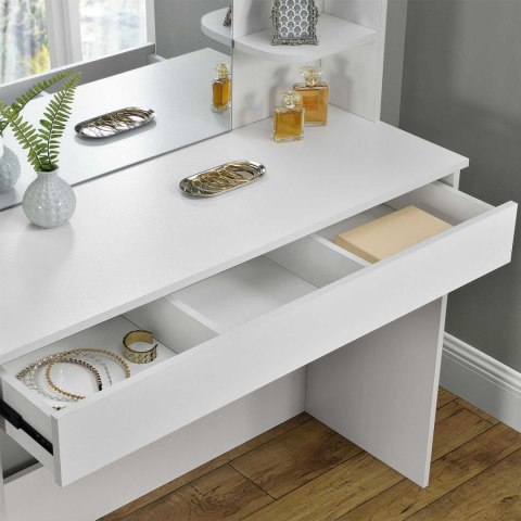Toaletka kosmetyczna nowoczesna duże lustro półki ModernHome ModernHome