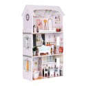 Domek dla lalek Alice 3 piętra 4 pomieszczenia komplet 9 mebelków ECOTOYS ECOTOYS