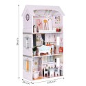 Domek dla lalek Alice 3 piętra 4 pomieszczenia komplet 9 mebelków ECOTOYS ECOTOYS