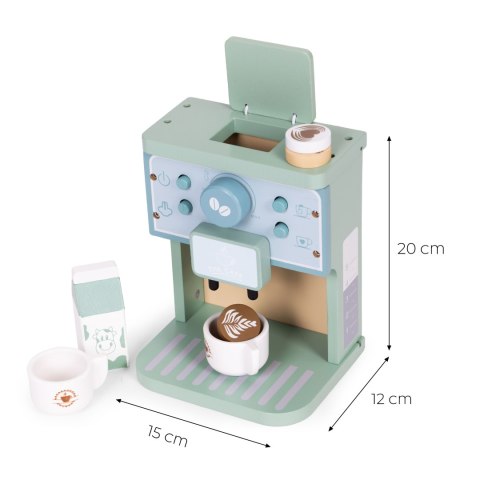 Drewniany ekspres do kawy dla dzieci zestaw baristy 8 elementów ECOTOYS ECOTOYS