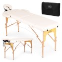 Drewniany stół do masażu i rehabilitacji 2-segmentowy składany w walizkę + torba ModernHome ModernHome