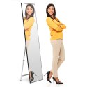Duże lustro stojące 159 cm aluminium czarna rama ModernHome ModernHome