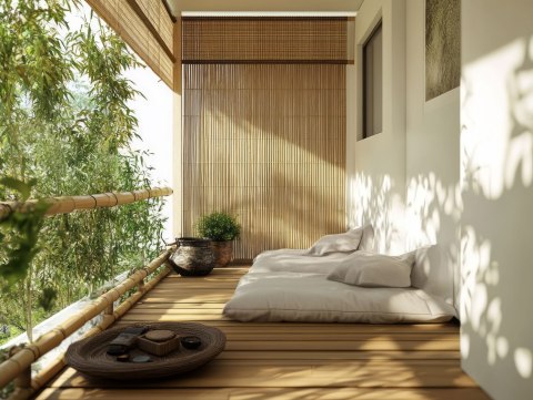 Dwustronna mata bambusowa 150x300 cm na balkon taras ogrodzenie naturalna MultiGarden MultiGarden