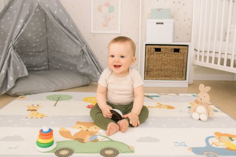 Mata piankowa dla dzieci edukacyjna dwustronna zwijana alfabet ECOTOYS ECOTOYS
