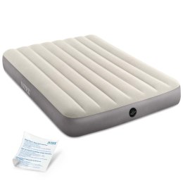 Materac dmuchany do spania łóżko dwuosobowy 191x137 cm beżowy INTEX 64102 INTEX