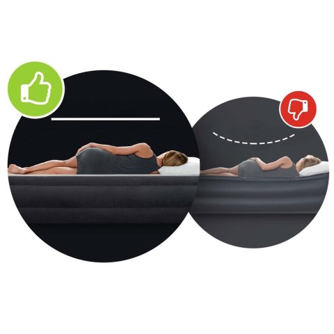 Materac dmuchany do spania łóżko dwuosobowy 191x137 cm beżowy INTEX 64102 INTEX