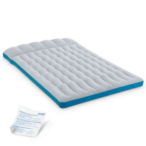 Materac dmuchany dwuosobowy kempingowy 193x127x17 cm łóżko z zagłówkiem INTEX 67999 INTEX