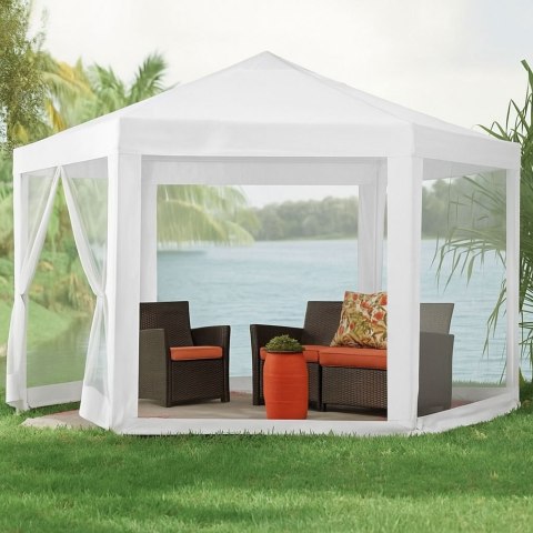 Namiot pawilon ogrodowy handlowy 2x2x2 m z moskitierą biały MultiGarden MultiGarden