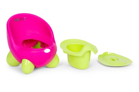 Nocnik toaleta sedes dla dzieci wyjmowany wkład antypoślizgowe nóżki różowo-zielony ECOTOYS ECOTOYS